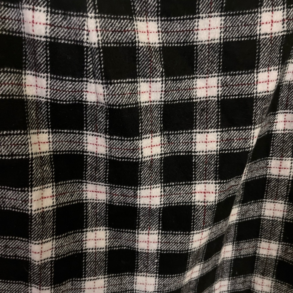 Forever 21 Black White Red Plaid Mini Skirt 1X - Picture 5 of 6